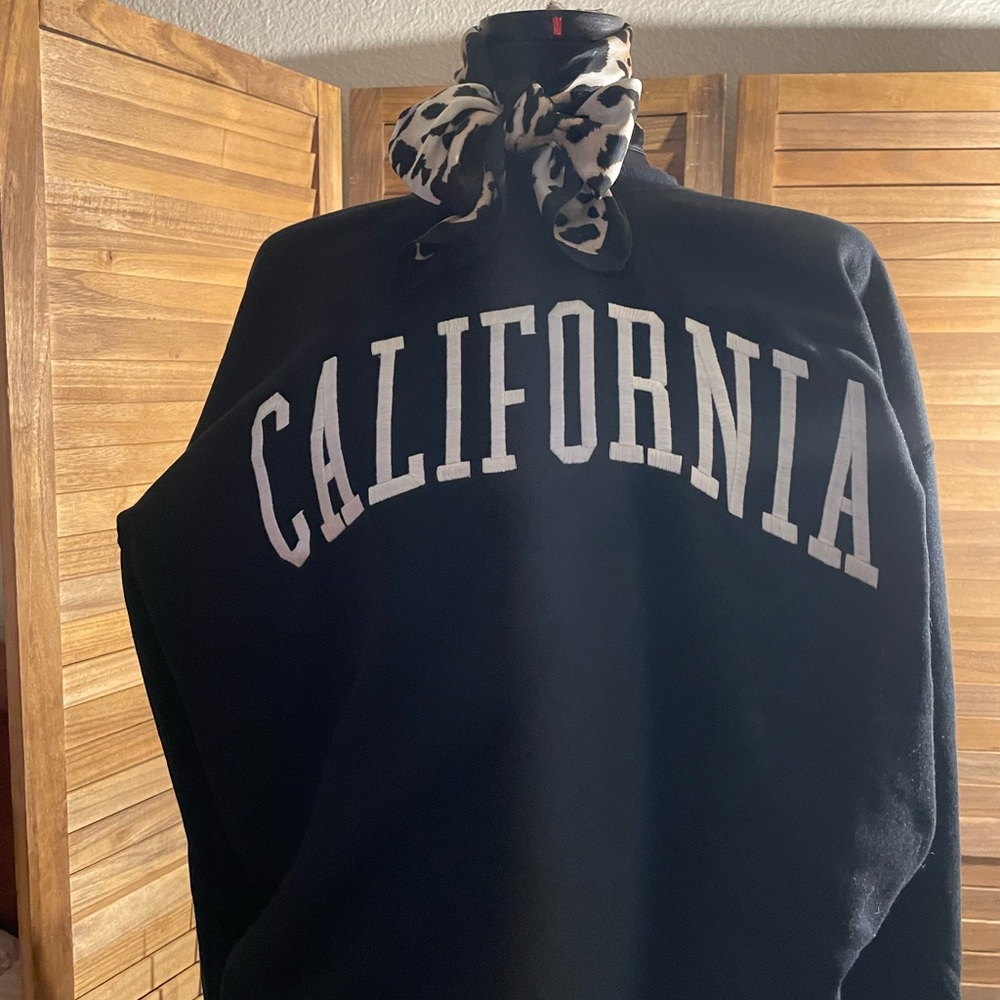 Black Turtleneck Sweater with California Design
